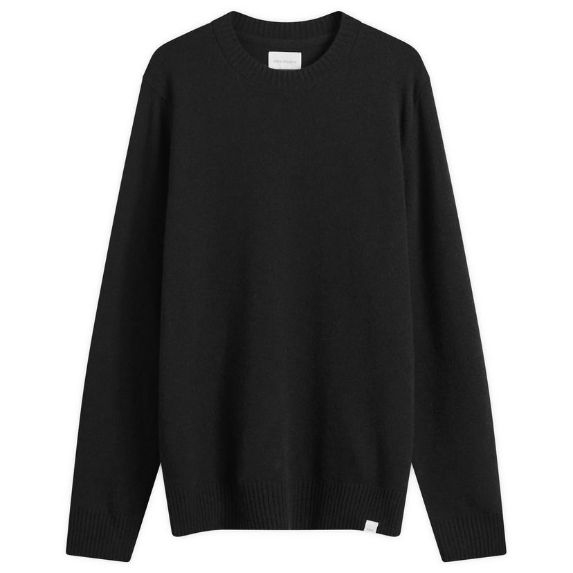 Pleteni pulover NORSE PROJECTS Lambswool Knit Jumper Črna | N45-0620-9999