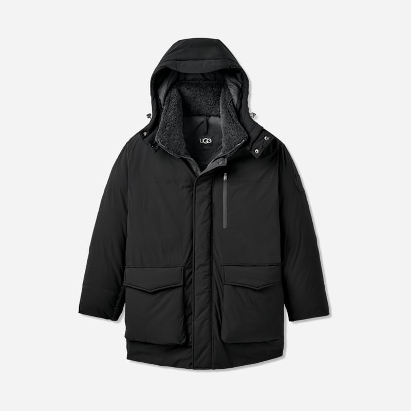 Parka UGG Eamon Down Parka Polyester Črna | 1171454-BLK, 0