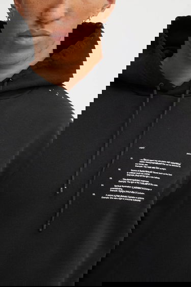 Pulover HELIOT EMIL Cotton Printed Hoodie Črna | AW25.M.08.087.BLK01, 3