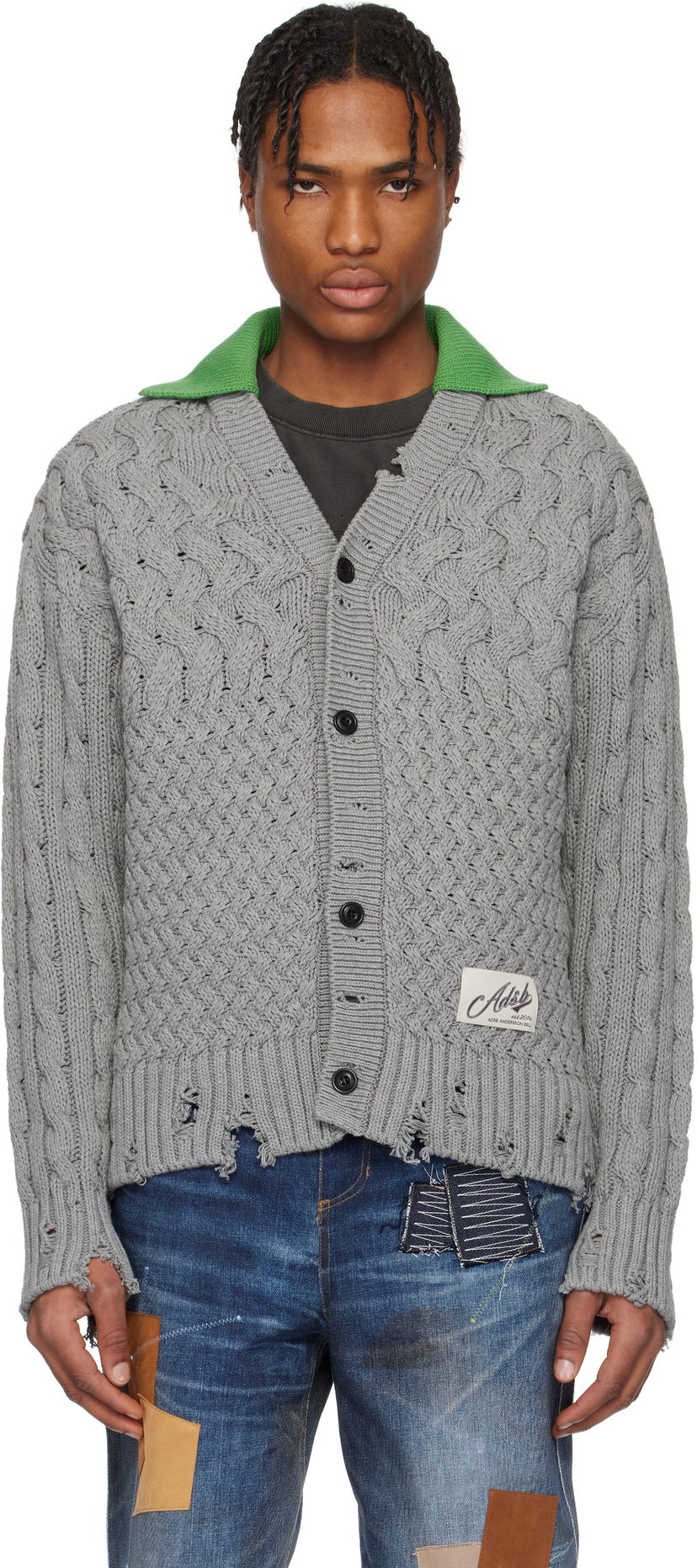 Pleteni pulover Andersson Bell Andersson Bell V-Neck Knit Cardigan Siva | atb1241m