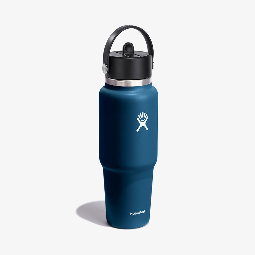 Steklenica za pitje Hydro Flask 1000 ml Wide Flex Straw Travel Bottle Indigo Turkizna | WT32BFS464