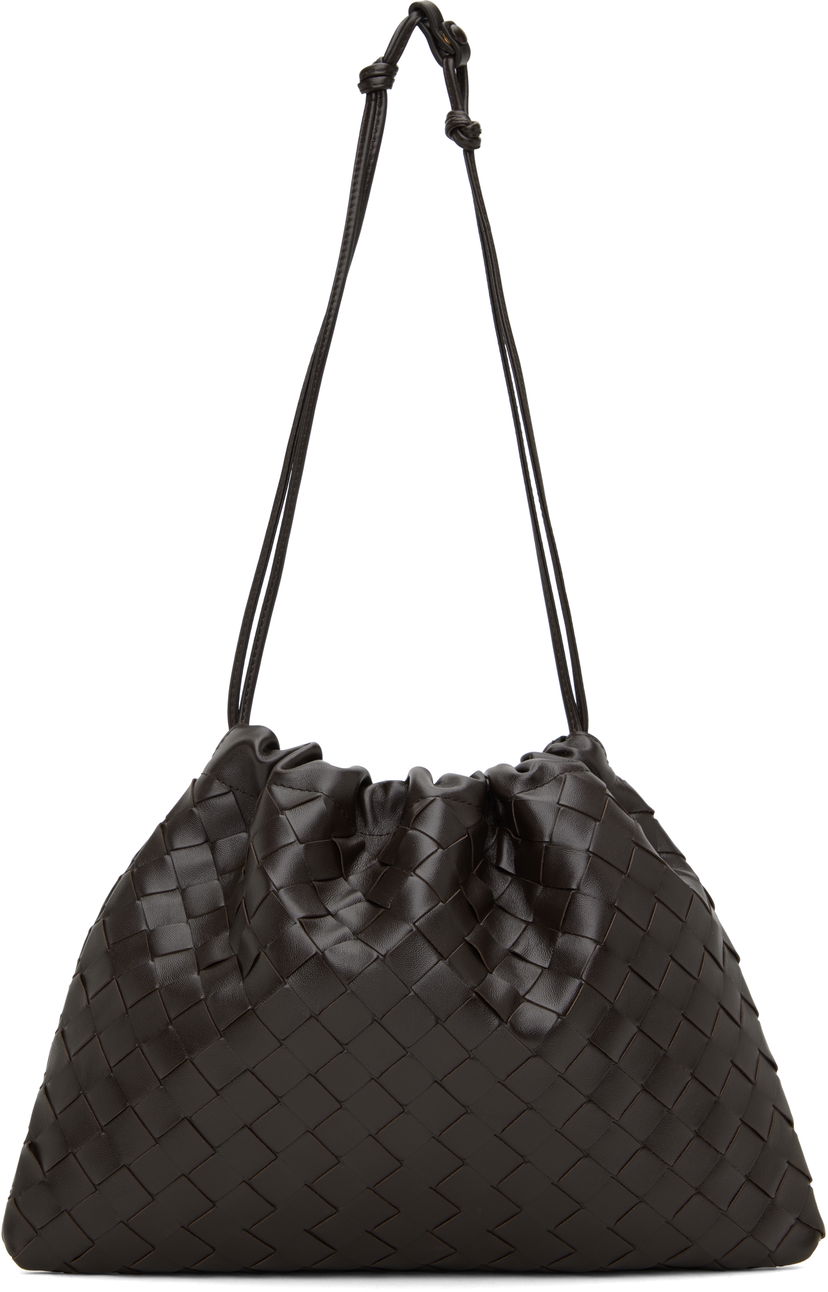 Torbica Bottega Veneta Medium Intrecciato Leather Dust Bag Rjava | 796728 V3IV1