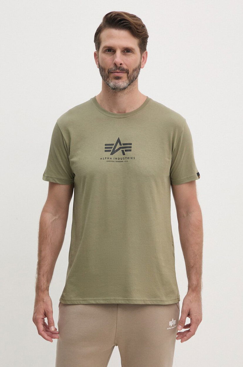 Majica Alpha Industries Olive Green Logo T-Shirt Zelena | 118533.11