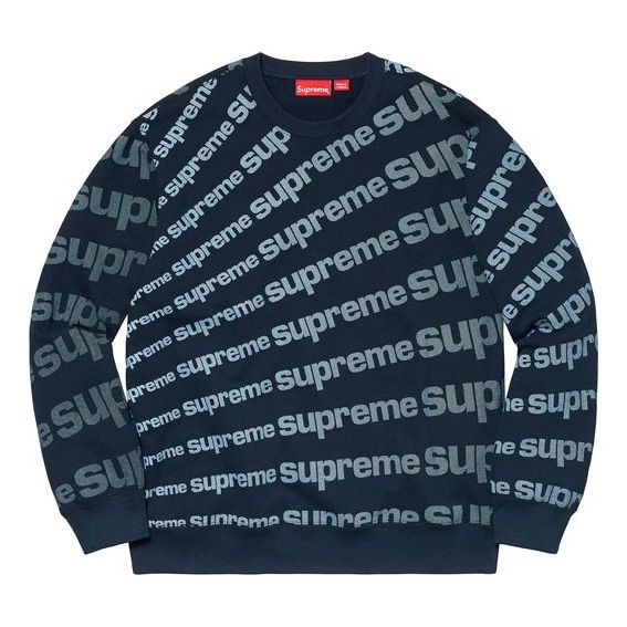 Pleteni pulover Supreme Radial Logo Crewneck Sweatshirt Mornarica | SUP-SS20-099