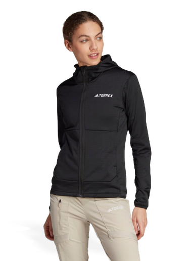Jakna adidas Performance Terrex Xperior Light Fleece Hooded Jacket Črna | IB1823