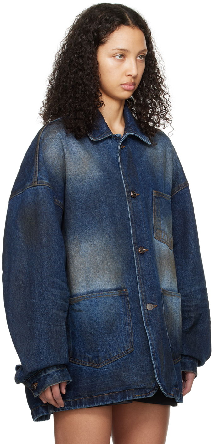 Jakna We11done We11done Smudged Denim Jacket Modra | WD-DJ0-24-319-U-BL, 1
