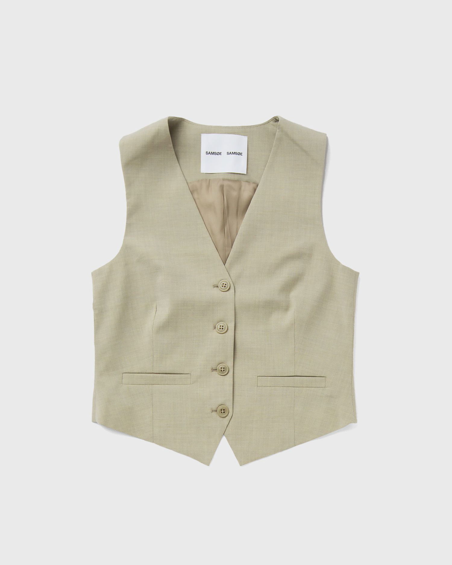 Telovnik Samsoe Samsoe Samsøe & Samsøe Saramona Vest Bež | F24200179-LIGHT-OLIVE, 0