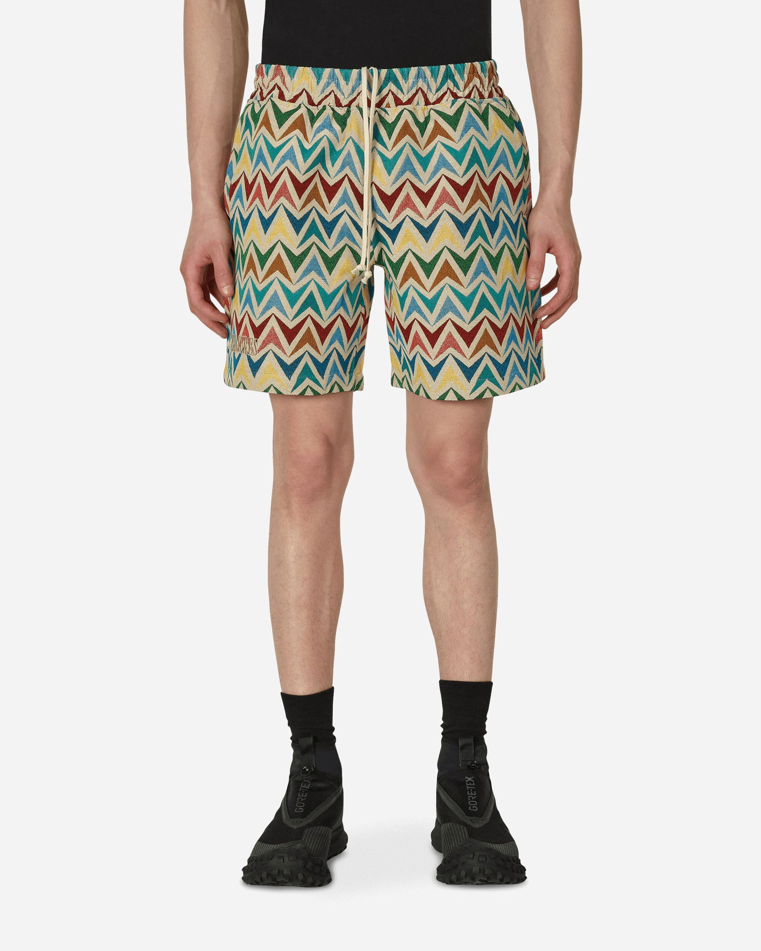 Kratke hlače Pleasures Basket Woven Shorts Večbarvna | P23SP047 KHAKI, 0