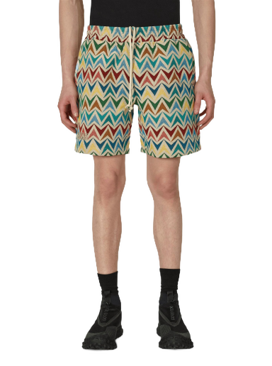 Kratke hlače Pleasures Basket Woven Shorts Večbarvna | P23SP047 KHAKI