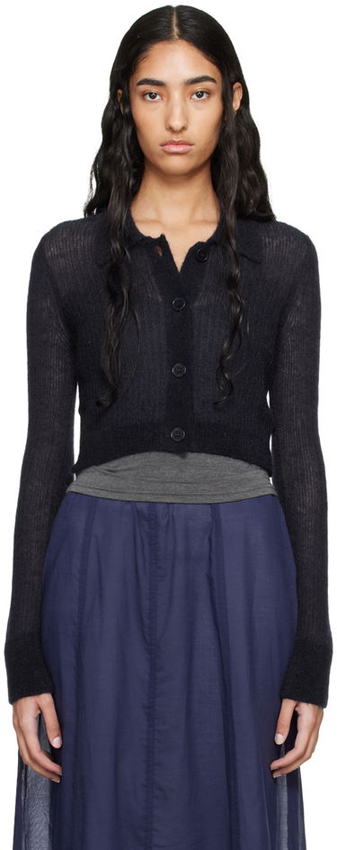 Pleteni pulover Cecilie Bahnsen Cecilie Bahnsen Jacqueline Cropped Cardigan Črna | 2.24KNI52004 JAQUELINE CARDIGAN, 0