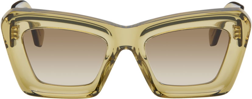 Sončna očala Loewe Anagram Squared Cat-Eye Sunglasses Rumena | LW40145I@5296F 840126865851