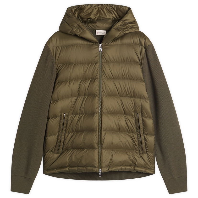 Jakna Moncler Hybrid Zip-Through Hooded Jacket, Size Large Zelena | 9B000-06-M1131-825