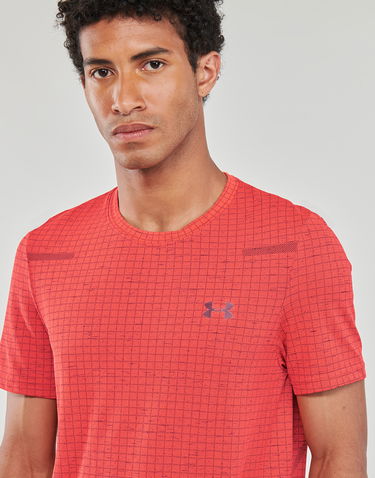 Majica Under Armour Seamless Grid Tee Rdeča | 1376921-628, 4