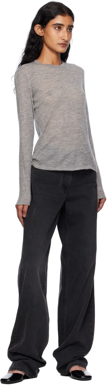 Pleteni pulover The Row The Row Iverness Long Sleeve Sweater Siva | 5590-K52, 3