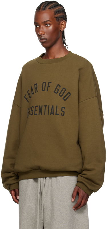 Pleteni pulover Fear of God Essentials Crewneck Sweatshirt Zelena | 192BT246264F, 3