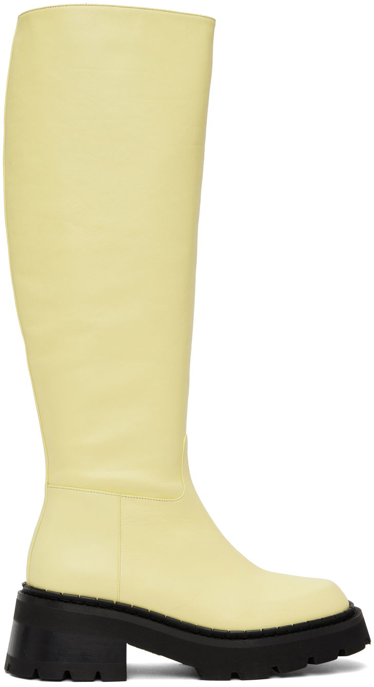 Plašči BY FAR BY FAR Russel Knee-High Boots Rumena | 22FWRUSDIVRSSP, 0