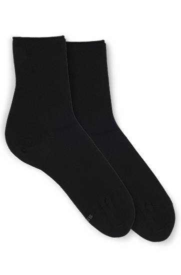 Nogavice BOSS Two-Pack Bamboo-Viscose Blend Socks Črna | 50530397