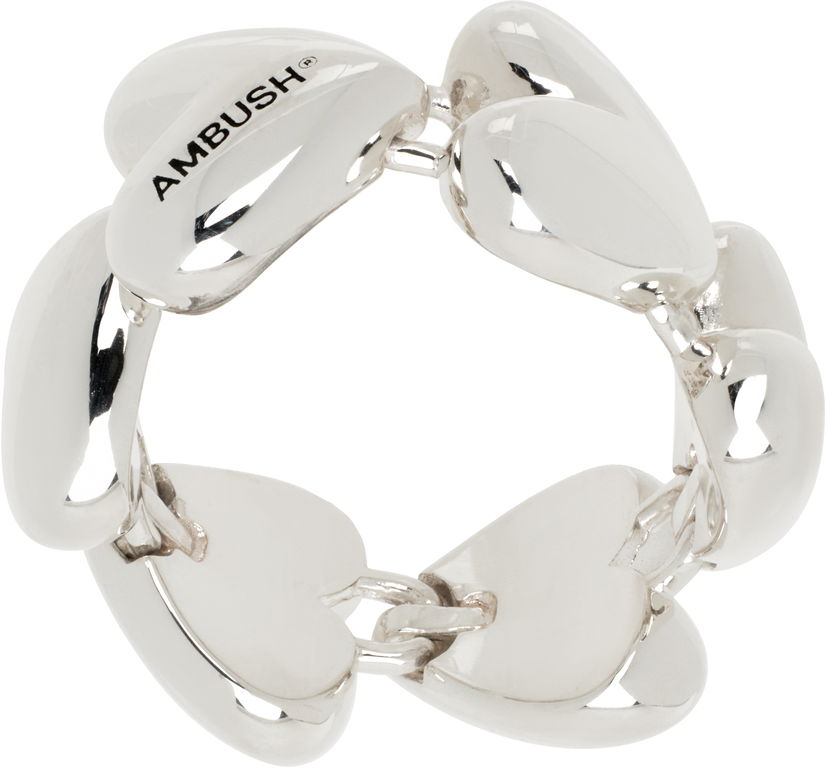 Zapestnica Ambush AMBUSH Heart Link Ring Kovinski | 12113199