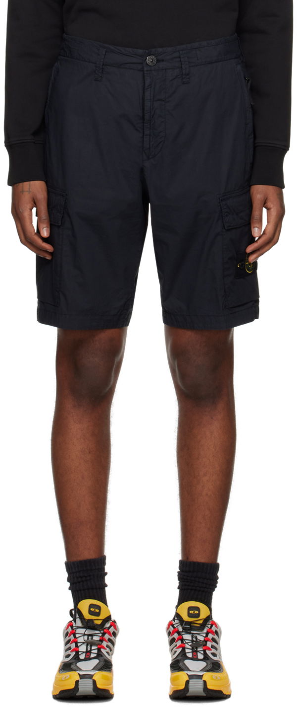 Kratke hlače Stone Island Patch Cargo Shorts Mornarica | 8015L0803
