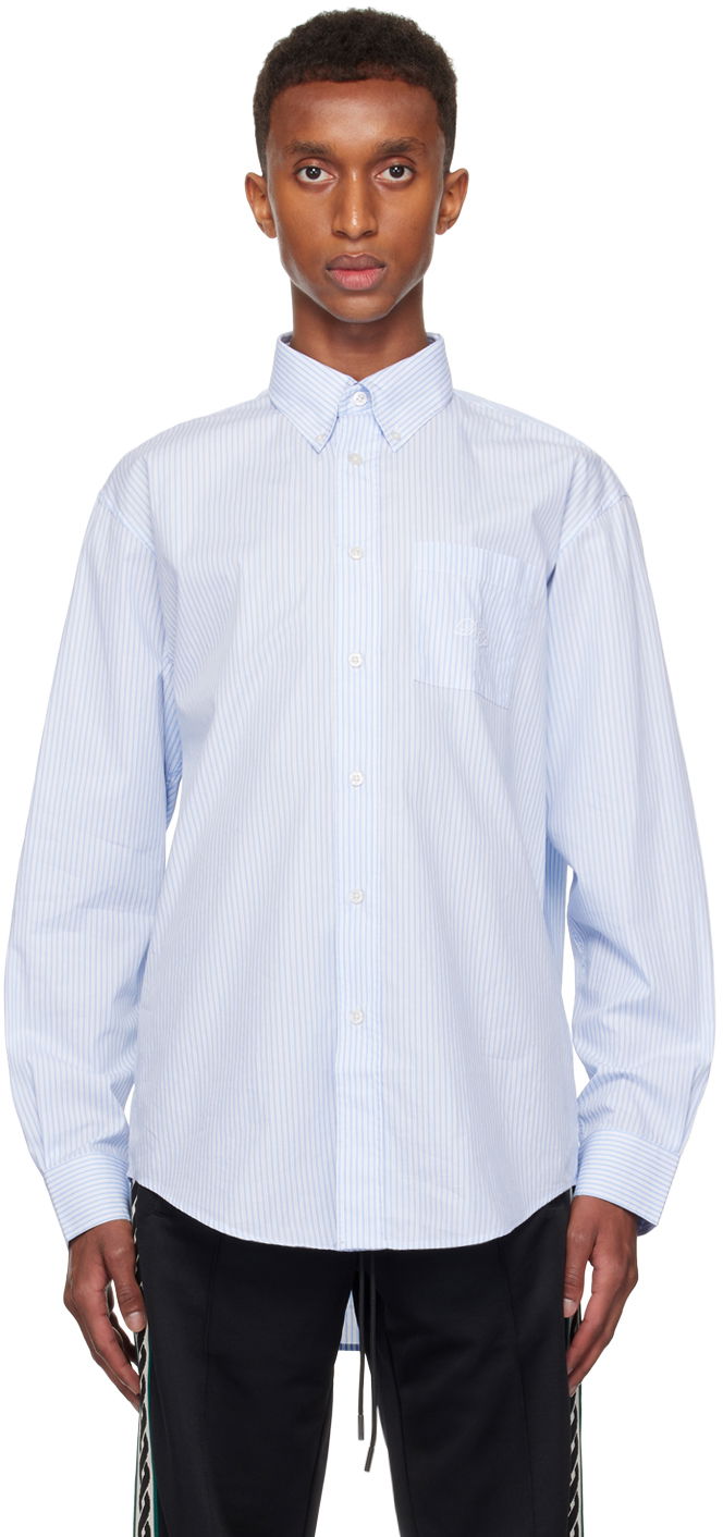 Srajce Drôle de Monsieur Drôle De Monsieur Striped Shirt Modra | PERM-SH171-CO151-LBE