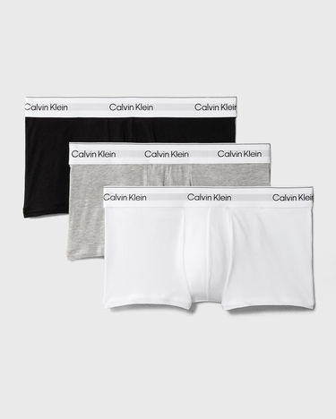 Boksarice CALVIN KLEIN Calvin Klein Low Rise Trunk Underwear 3-Pack Siva | LV00NB4389MP1, 2
