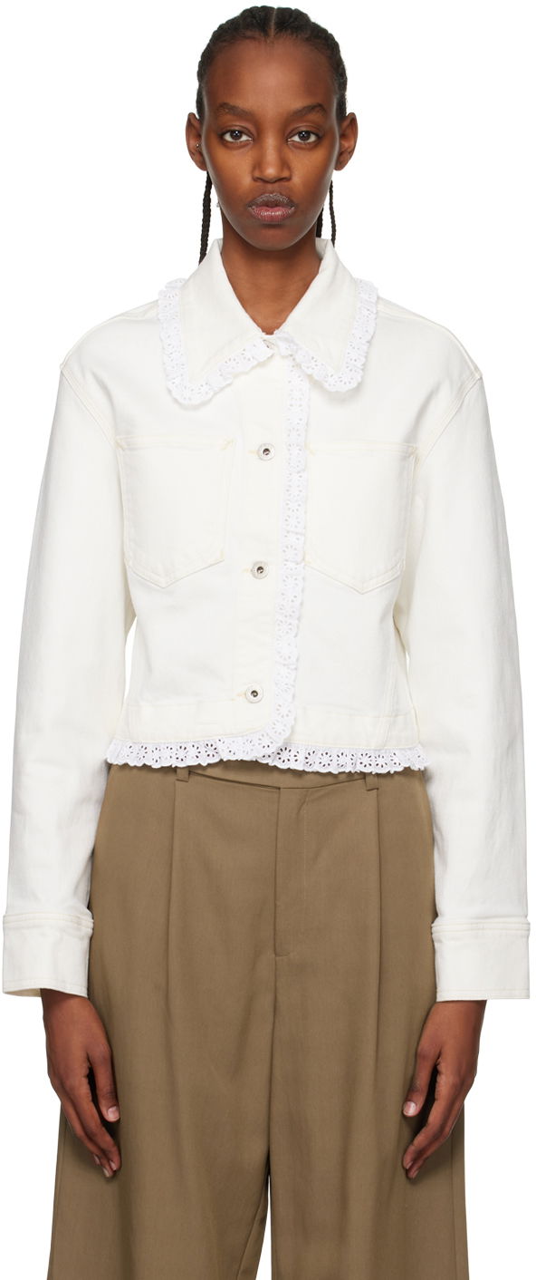 Jakna KENZO Paris Cropped Bela | FD52DV2406D2, 0