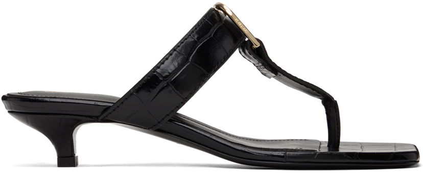 Modni dodatki TOTEME TOTEME 'The Belted Croco' Heeled Sandals Črna | 242-WAS2043-LE0023