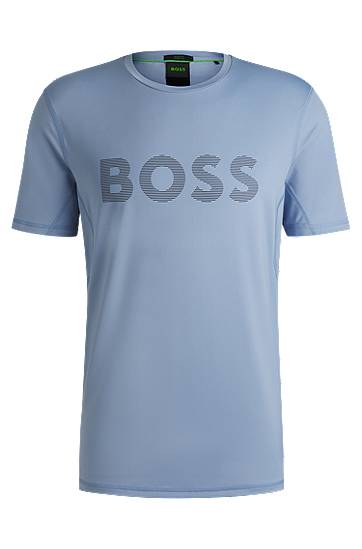 Majica BOSS Slim-Fit Active T-Shirt with Moisture Management Modra | 50531244