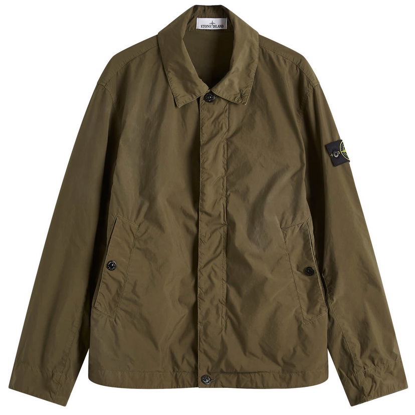 Vetrovka Stone Island Stone Island Light Compact Touch Poly-TC Jacket Zelena | K1S154100025-V0054