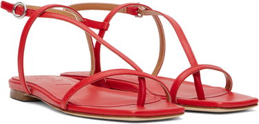 Modni dodatki Aeyde Aeyde Ella Leather Toe-Post Sandals Rdeča | A11-FS-BRNS08FL21-SS25-406-007, 3