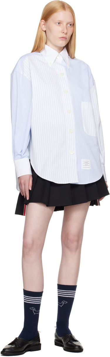 Krila Thom Browne Thom Browne Wool Fresco Pleated Miniskirt Črna | FGC402V-00473, 3
