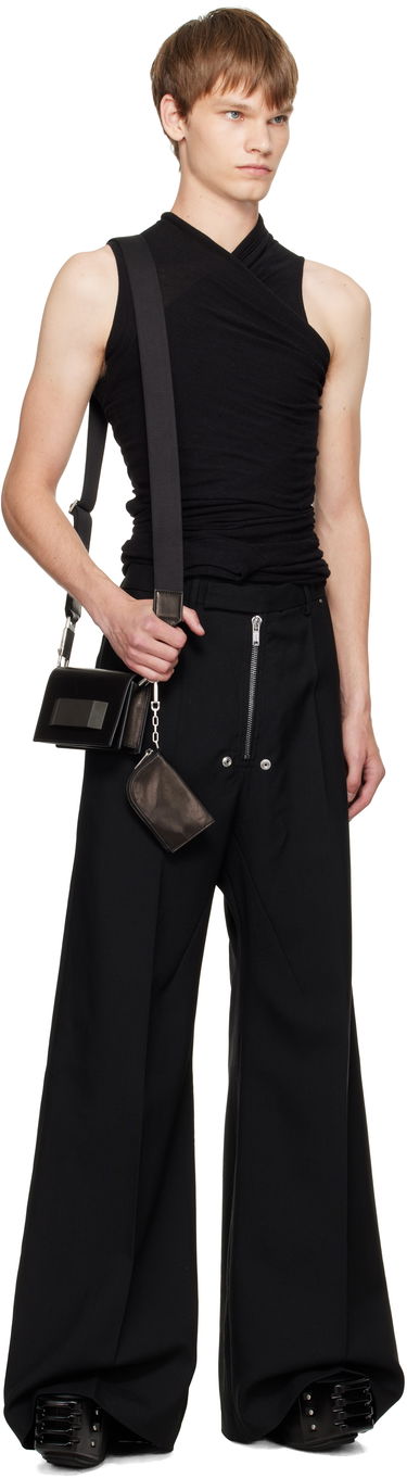 Hlače Rick Owens Rick Owens Concordians Wide Bela Tailored Trousers Črna | RU02E1354 WGP, 4