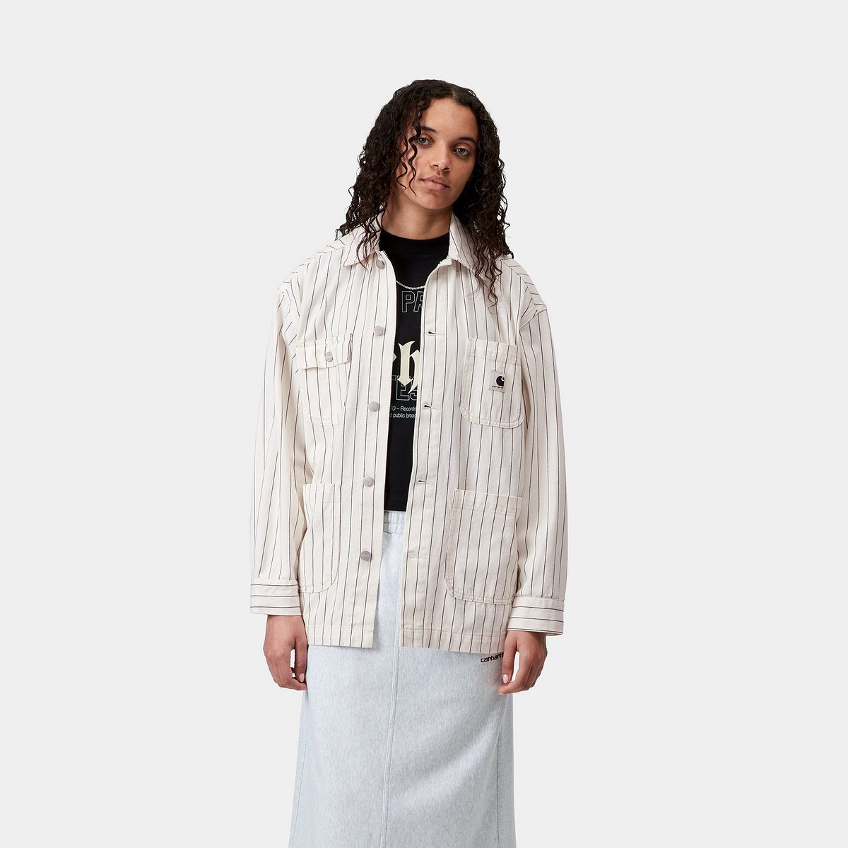Plašči Carhartt WIP Hendry Stripe Chore Coat Bela | I034847_3, 0