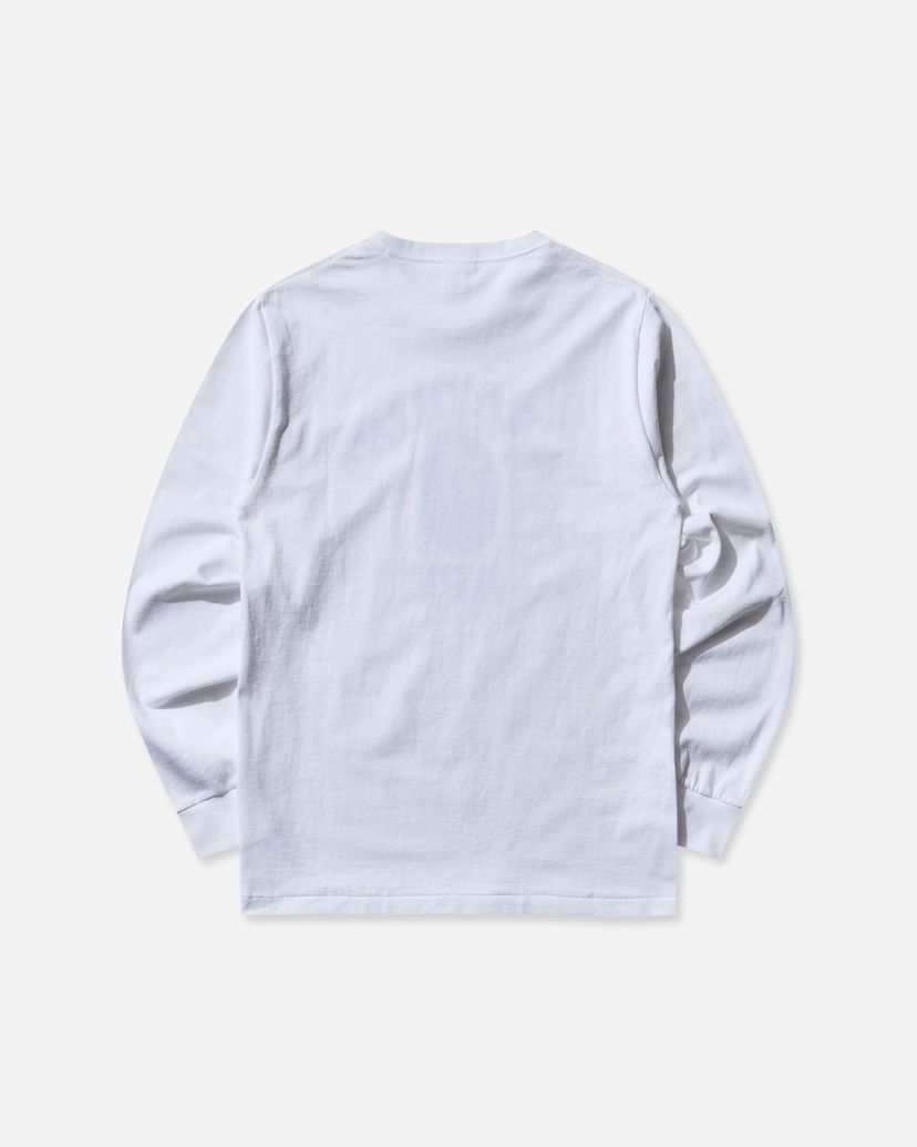 Majica BAPE College Longsleeve T-Shirt Bela | 1L80111001 WHITE