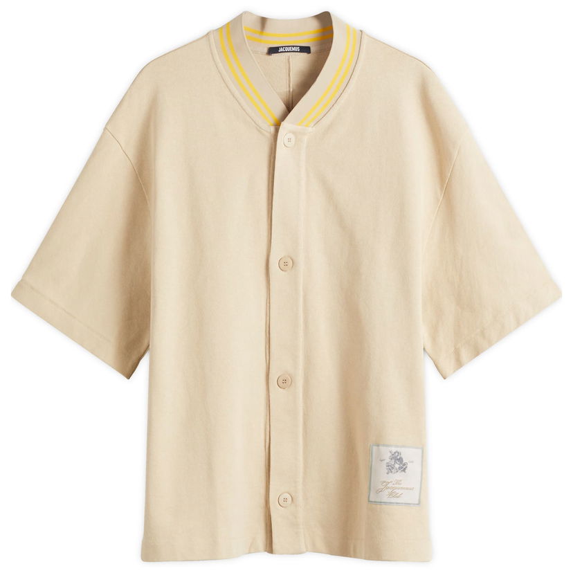 Polo majica Jacquemus Jacquemus Polo Collar Jersey T-Shirt Bež | 25E255JS297-2467-150