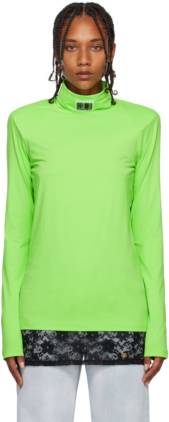 Pleteni pulover VETEMENTS Turtleneck Long Sleeve Top Zelena | VL14TO300E