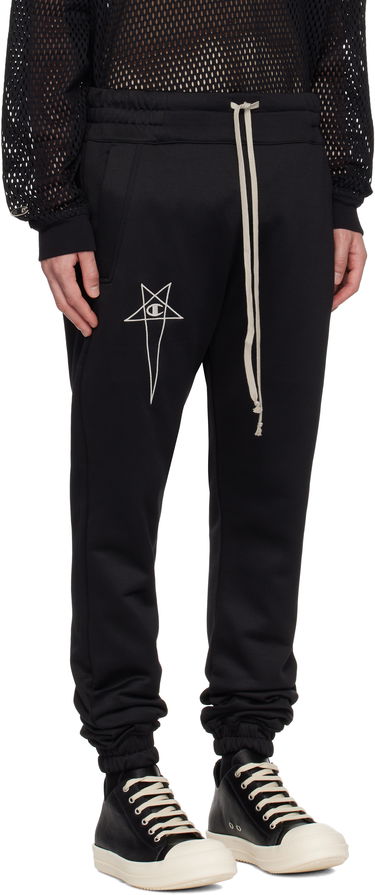 Trenirka Rick Owens Rick Owens Champion Edition Joggers Sweatpants Črna | CM01E1684 CHJS SHINY SWEAT JERSE, 1