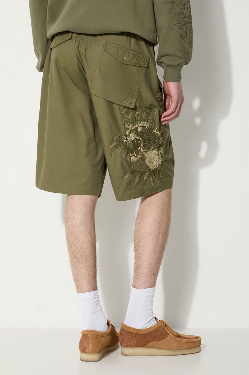 Kratke hlače Maharishi Maharishi Maha Tiger Loose Snoshorts Zelena | 5099.OLIVE