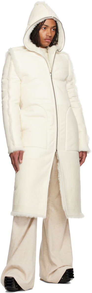 Hlače Rick Owens Concordians Geth Corduroy Flared Trousers Bež | RU02E1333 MLC, 3