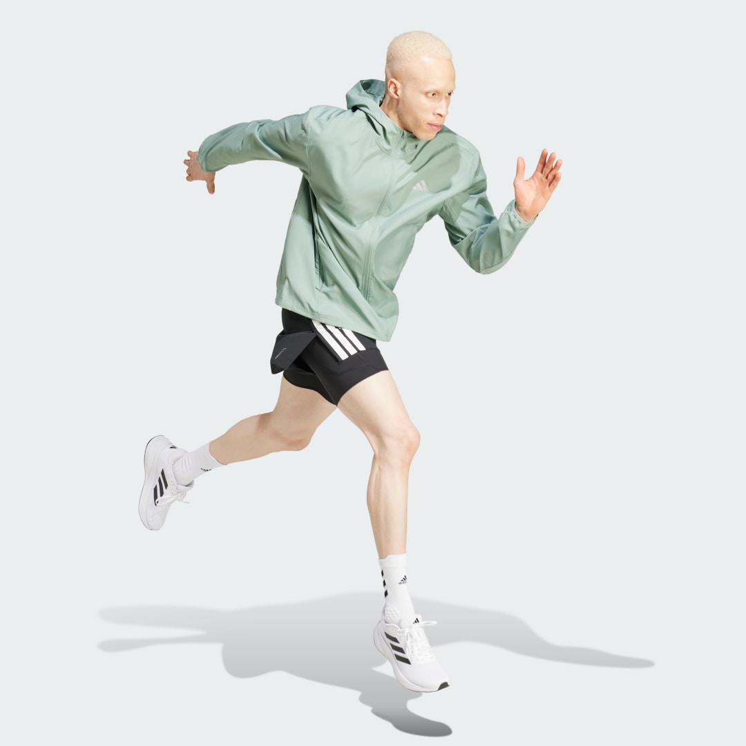 Vetrovka adidas Performance Lightweight Running Jacket Zelena | JD2331, 1