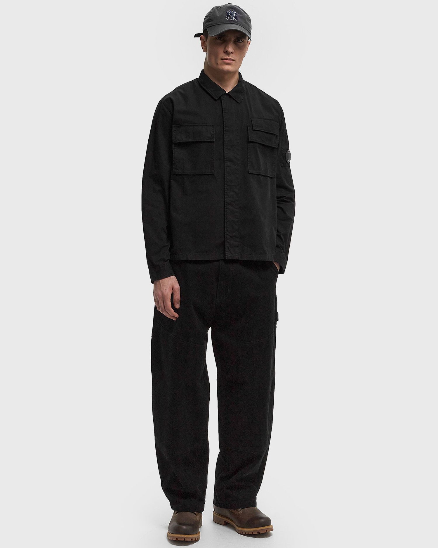 Srajce C.P. Company C.P. Company Organic Gabardine Lens Overshirt Črna | 18CMSH128A110143G-999, 1
