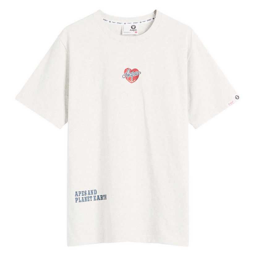 Majica AAPE by A Bathing Ape AAPE Hip Hop Heart T-Shirt Bela | AAPTEM1624XA-WH2