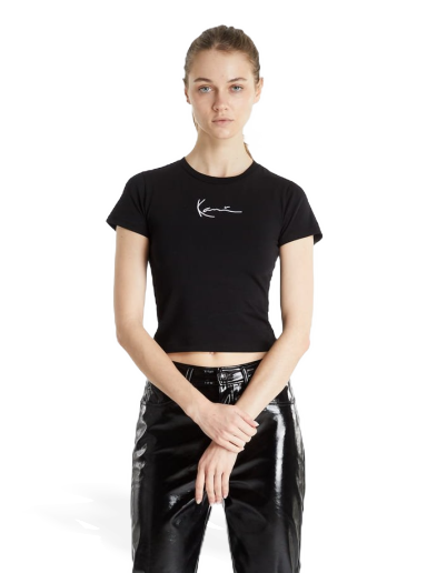 Majica Karl Kani Small Signature Short Tee Črna | KKWQ22002BLK