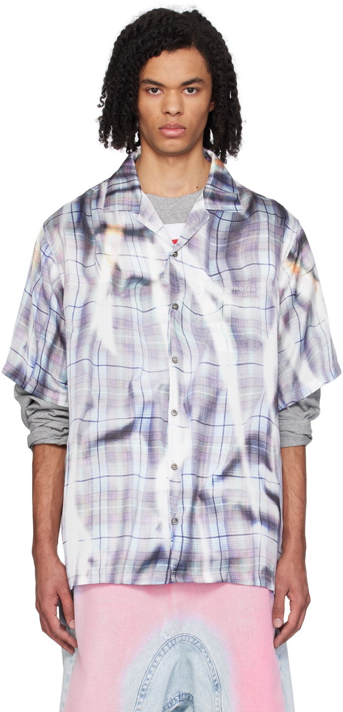 Srajce Y/PROJECT Check Shirt Lila | 201SI001