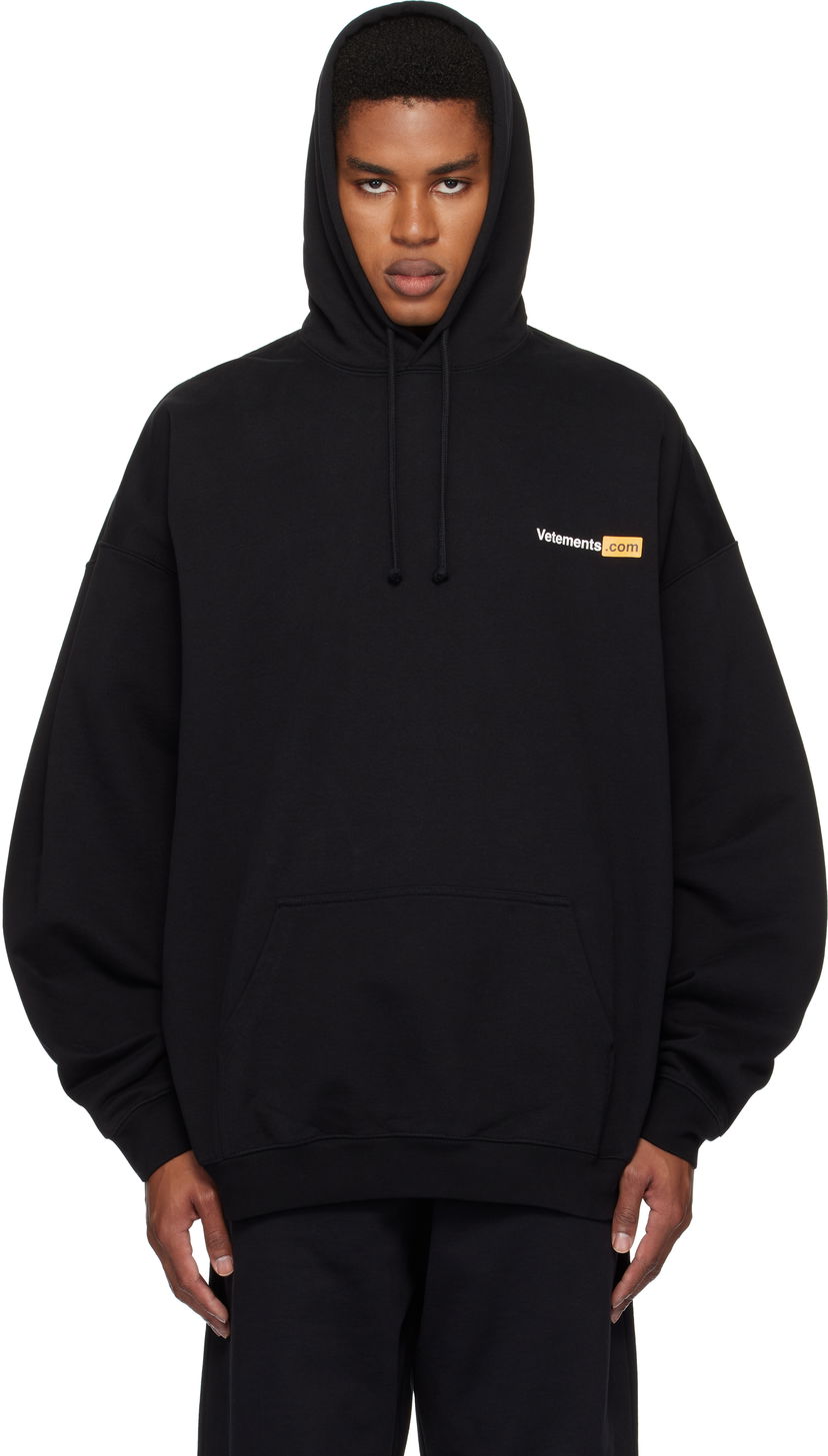 Pulover VETEMENTS Oversized Hoodie with Logo Črna | UA66HD760B