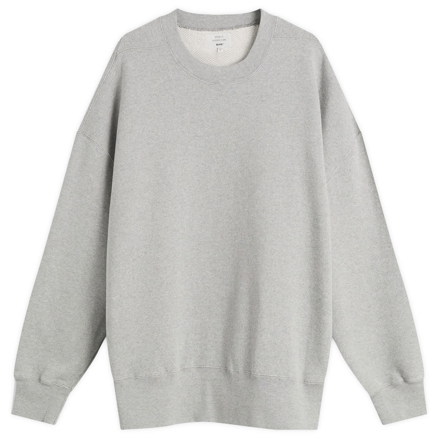 Pulover Studio Nicholson Studio Nicholson x Beams Plus Golightly Jersey Sweatshirt Siva | BPSN1301-15, 0