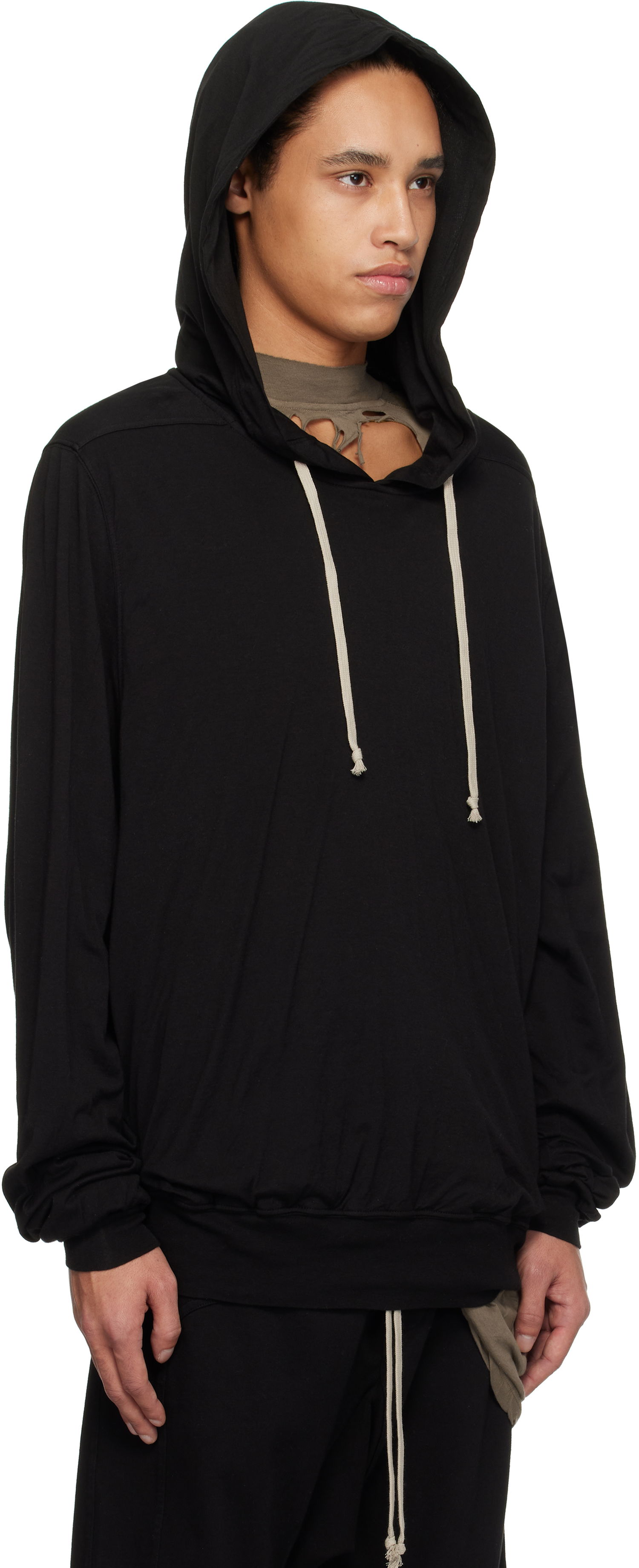 Pulover Rick Owens Rick Owens DRKSHDW Hollywood Oversized Hoodie Črna | DU01E3262 BHDB, 1