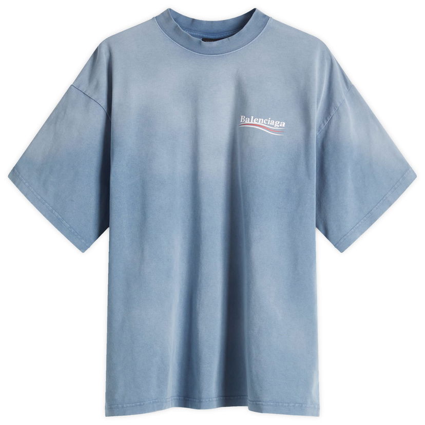 Majica Balenciaga Men's Campaign Medium Fit T-Shirt, Size Small Modra | 764235-TIV52-9798