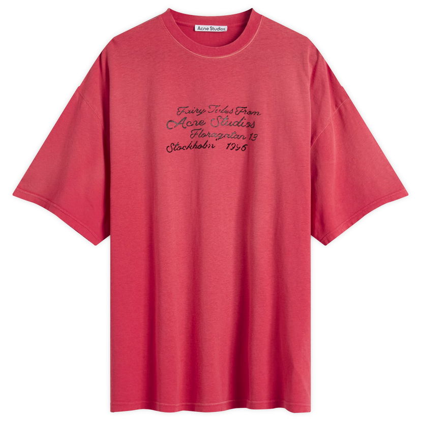 Majica Acne Studios Edra Fairytale T-Shirt, Size Large Rdeča | AL0500-AZT
