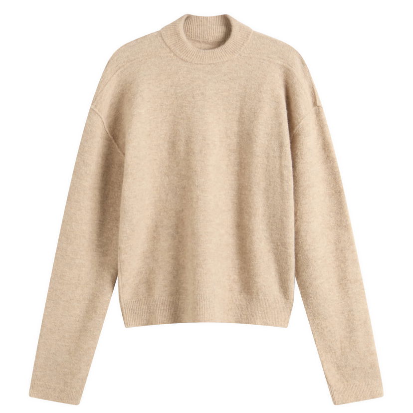 Pleteni pulover Rick Owens Rick Owens Tommy Knitted Top, Size Large Bež | RP02E4655-KWP-44